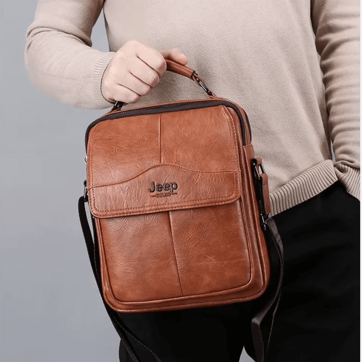 bolsa masculina lateral vintage carry viriati